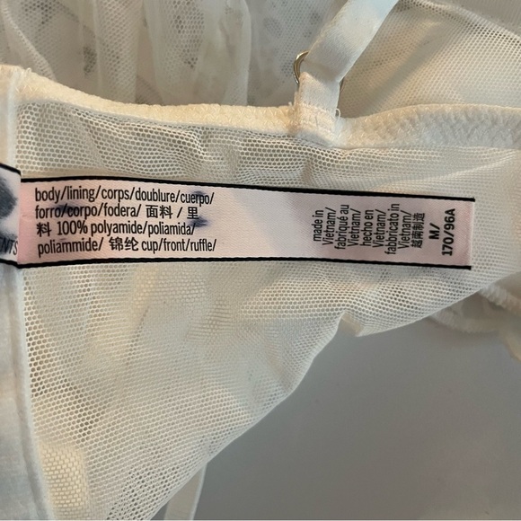 New! Victoria's Secret Lace Mesh Eyelet Ruffle Babydoll Lingerie 22888 - Picture 11 of 13